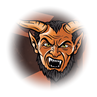 Bronzefarbener Krampuskopf – Symbol für das Bronze-Sponsorpaket